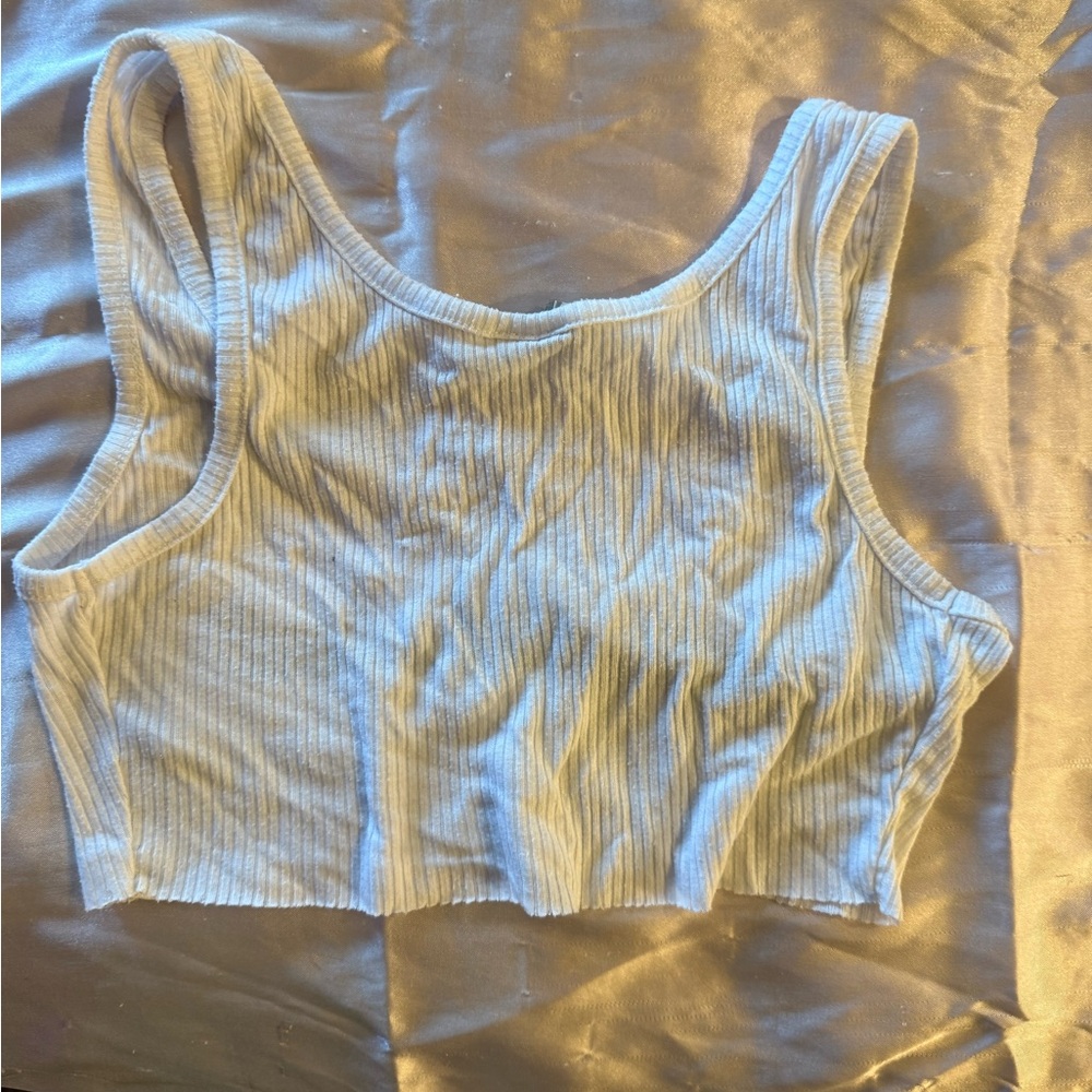 ASOS White Ribbed Top - Picture 3 of 3